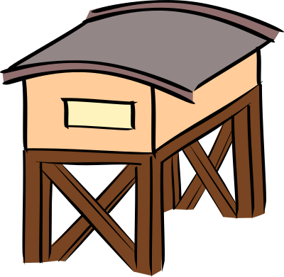Building on poles clipart