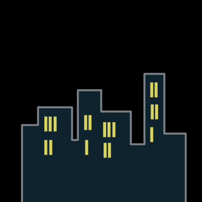 Buildings at Night Icon clipart