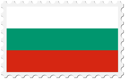 Bulgaria flag stamp clipart