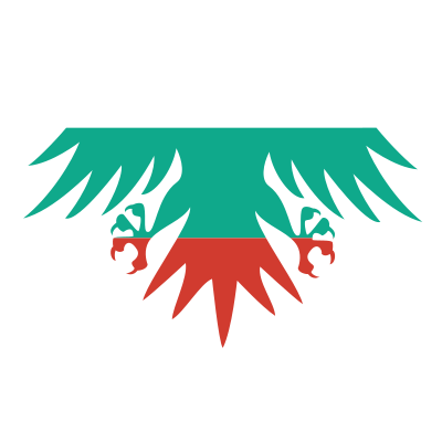 Bulgarian flag heraldic eagle clipart