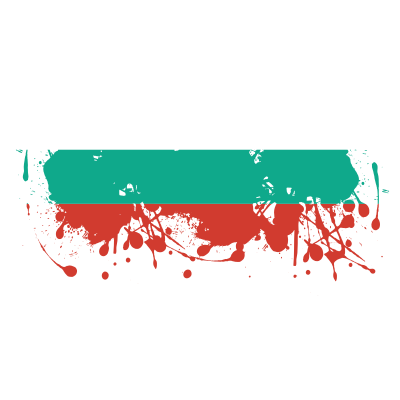 Bulgarian flag ink grunge clipart