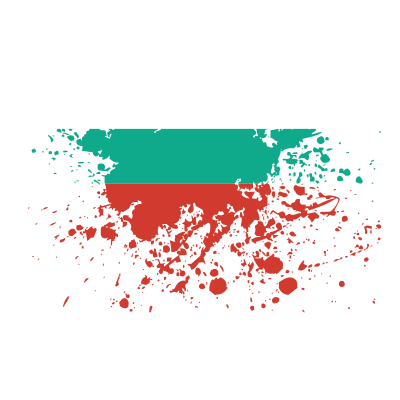 Bulgarian flag ink splatter clipart