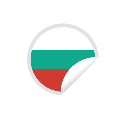 Bulgarian flag peeling sticker clipart