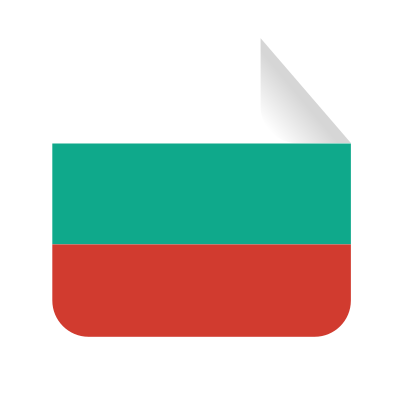 Bulgarian flag square sticker clipart