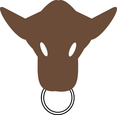 Bull head silhouette clipart