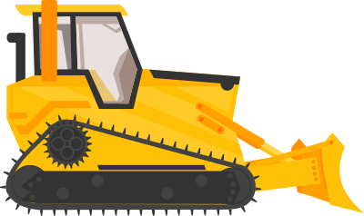 Bulldozer 3 clipart