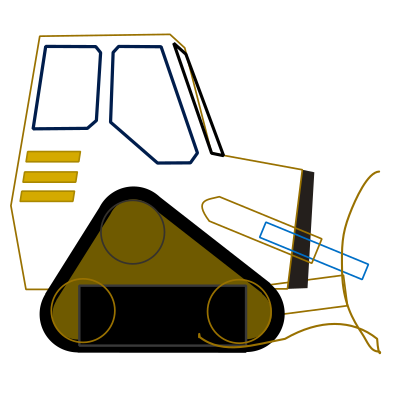 Bulldozer clipart