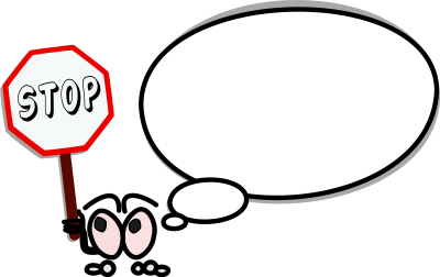 Bulle gauche stop clipart