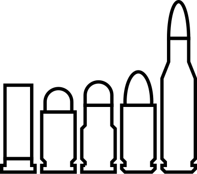Bullet silhouette icon black white clipart