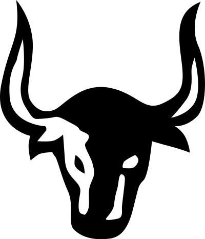 Bulls head 2 clipart