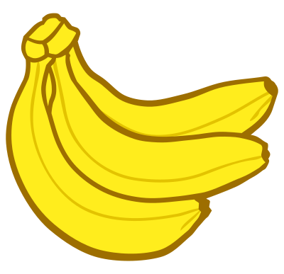 Bunch of bananas - coloured clipart