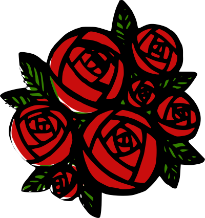 Bunch of Red Roses clipart