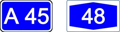 Bundesautobahn (Highway) Nummer (German Roadsign) clipart