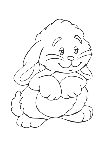 Bunny outline clipart