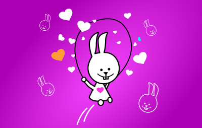Bunny Skipping Rope clipart