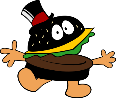 Burger Man clipart