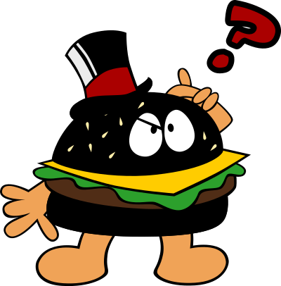 Burger Man Thinking clipart