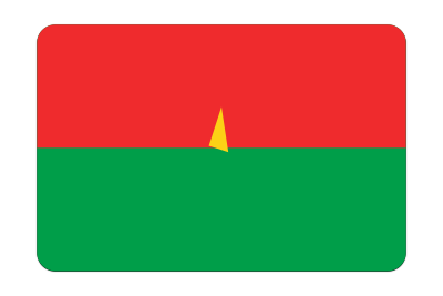 Burkina Faso flag (bevelled) clipart