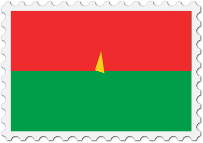 Burkina Faso flag stamp clipart