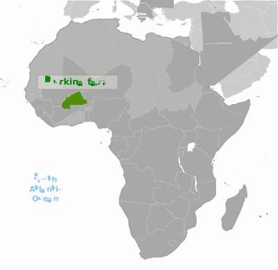 Burkina Faso location label clipart