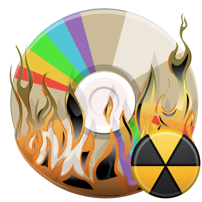 Burn disk clipart