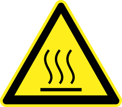 Burn Hazard / Hot Surface Warning Sign clipart
