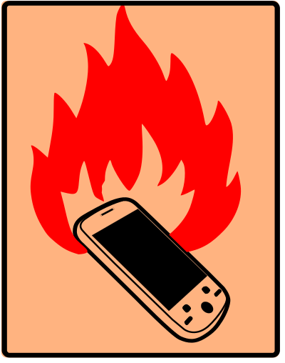 Burn your phone clipart