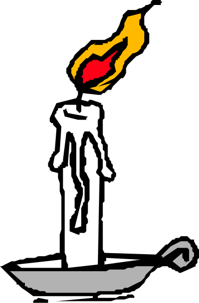 Burning candle clipart