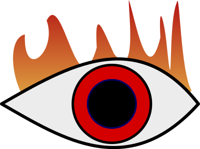 Burning eye clipart