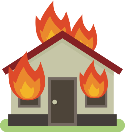 Burning House clipart