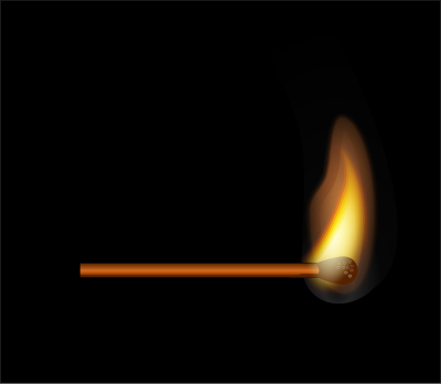 Burning match clipart