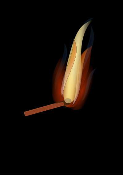 Burning-Match-Gribba clipart