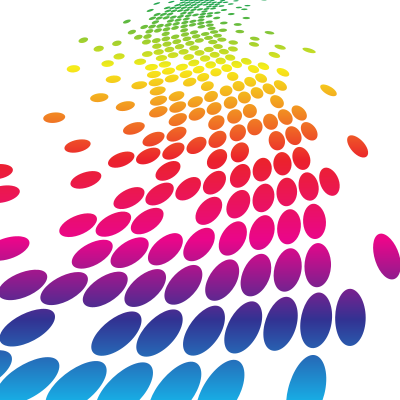 Bursting dots rainbow colours clipart
