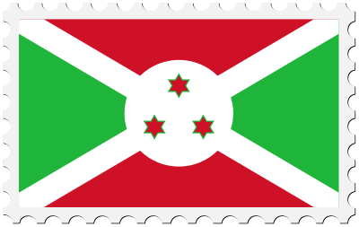 Burundi flag stamp clipart