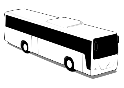 Bus 2 mono clipart