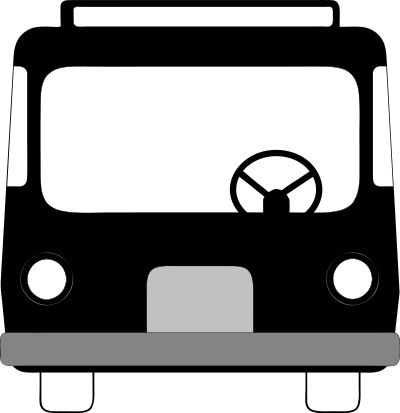 Bus front view clipart
