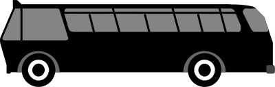Bus side view clipart
