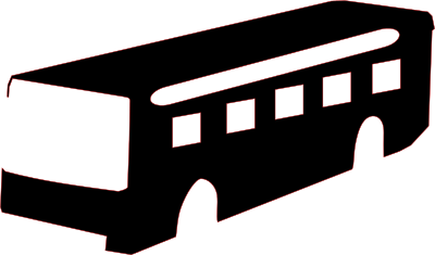 Bus silhouette clipart
