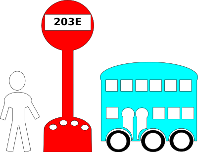 Bus station clipart
