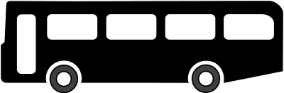 Bus symbol black clipart