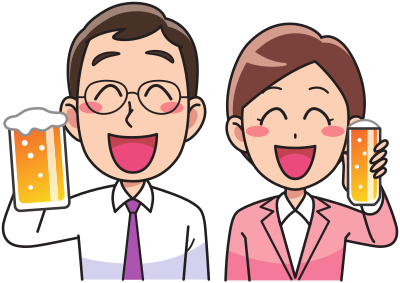 Business drinking party clipart