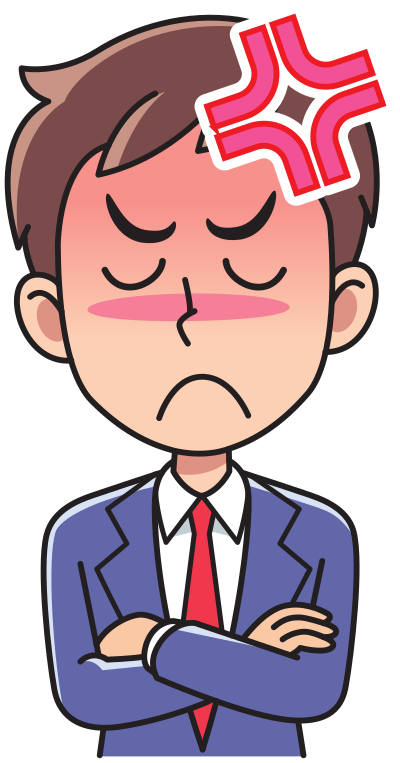 Business man - angry clipart