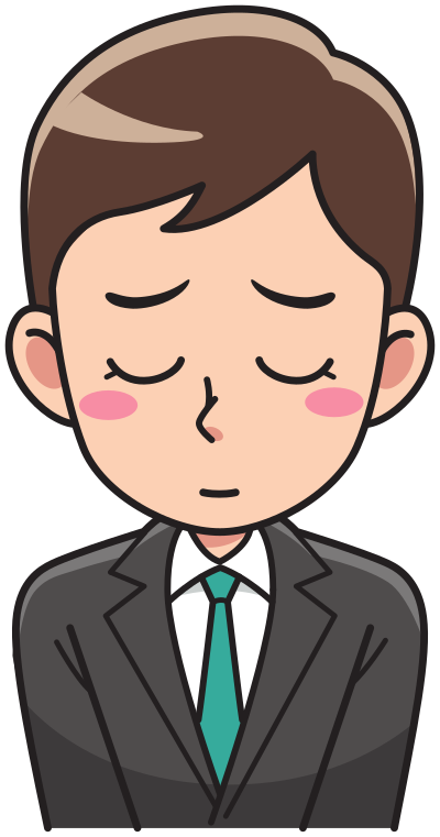 Business man - apology clipart