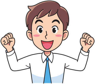 Business man - fist pump clipart