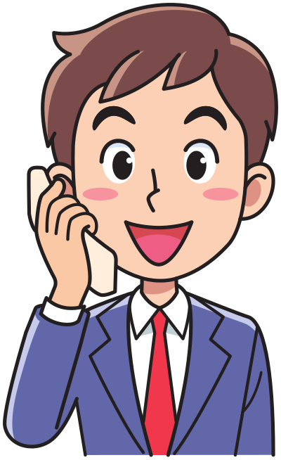 Business man using a phone clipart