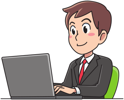 Business man working clipart