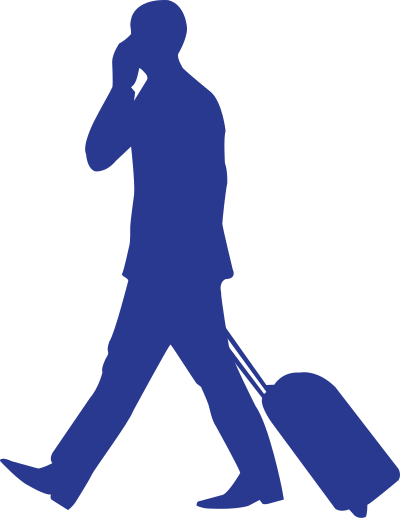Businessman on phone clipart