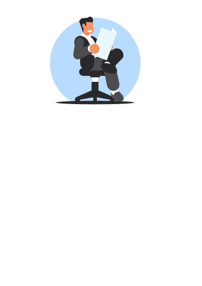 Businessman reading newspaper clipart