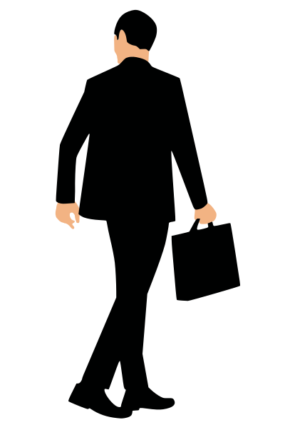 Businessman Stands Alone clipart