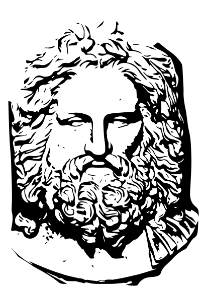 Bust of the Olympian God Zeus (Jupiter) clipart